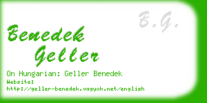 benedek geller business card